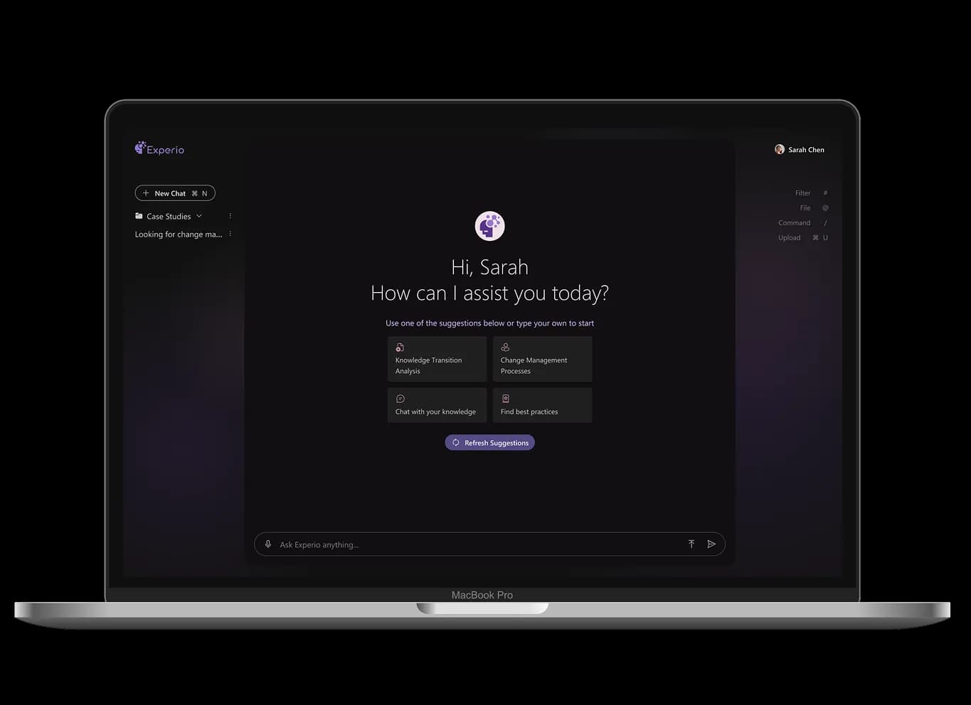 ExperioLabs project screen 1
